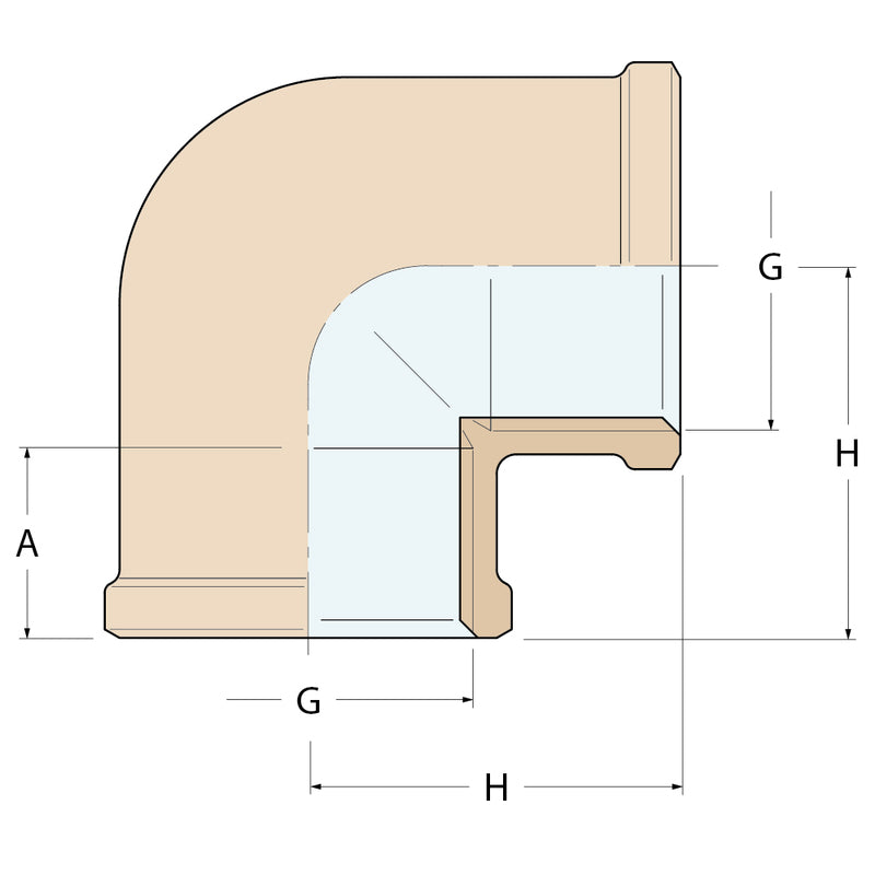 Guidi 90° Winkelstück FF -  G 4''