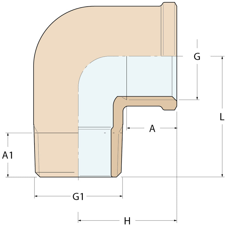 Guidi 90° Winkelstück MF - G 4''