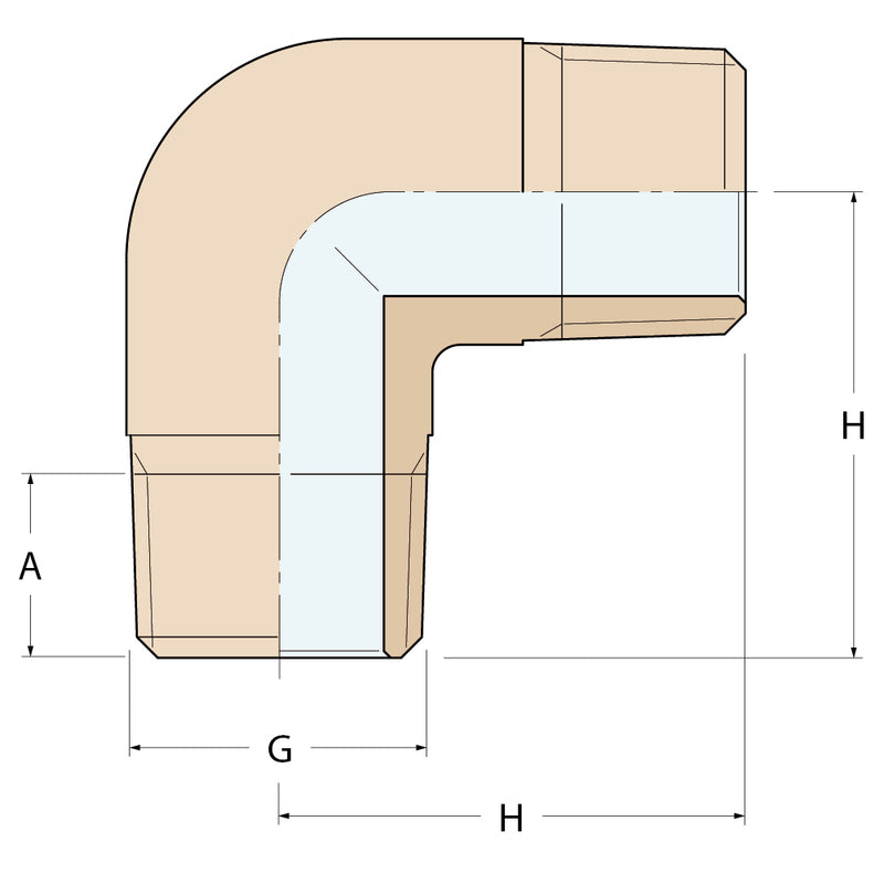Guidi 90° Winkelstück MM - G 3/4''