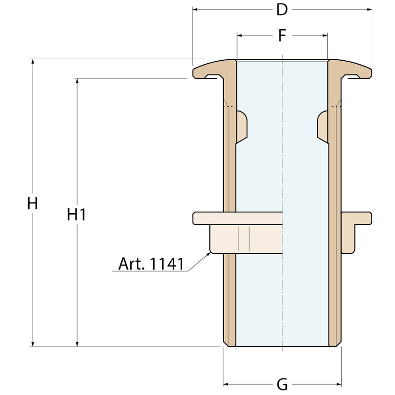 Guidi Borddurchlass „Export“ abgerundet - G 1''1/2