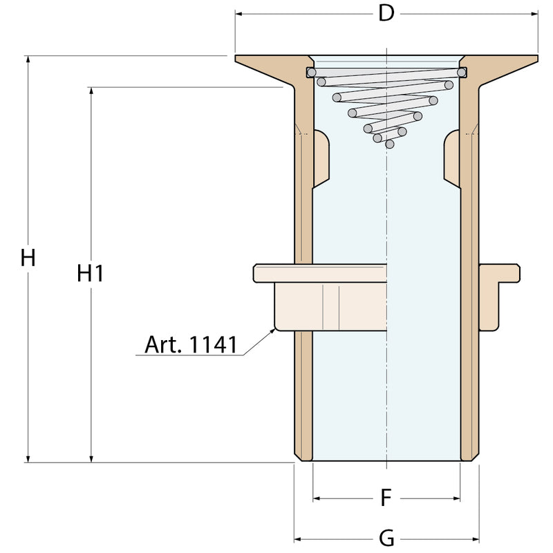 Guidi Borddurchlass „Export“ bündig - G 1/2''