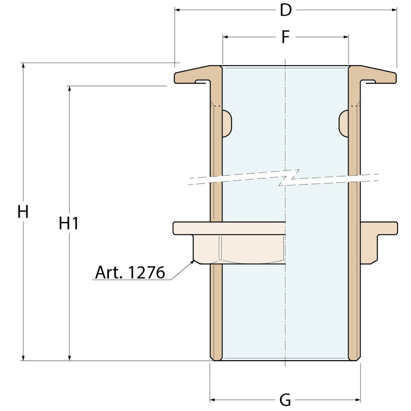 Guidi Borddurchlass 'L' abgeschrägt - G 1''1/4