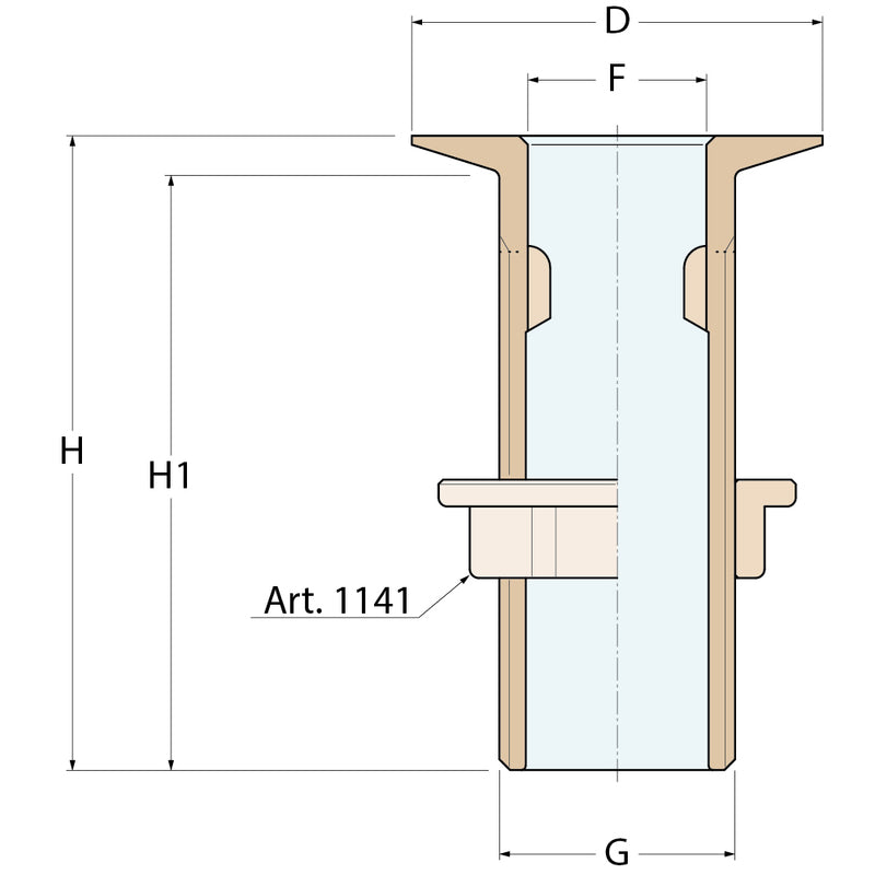 Guidi Borddurchlass bündig - G 3/4''