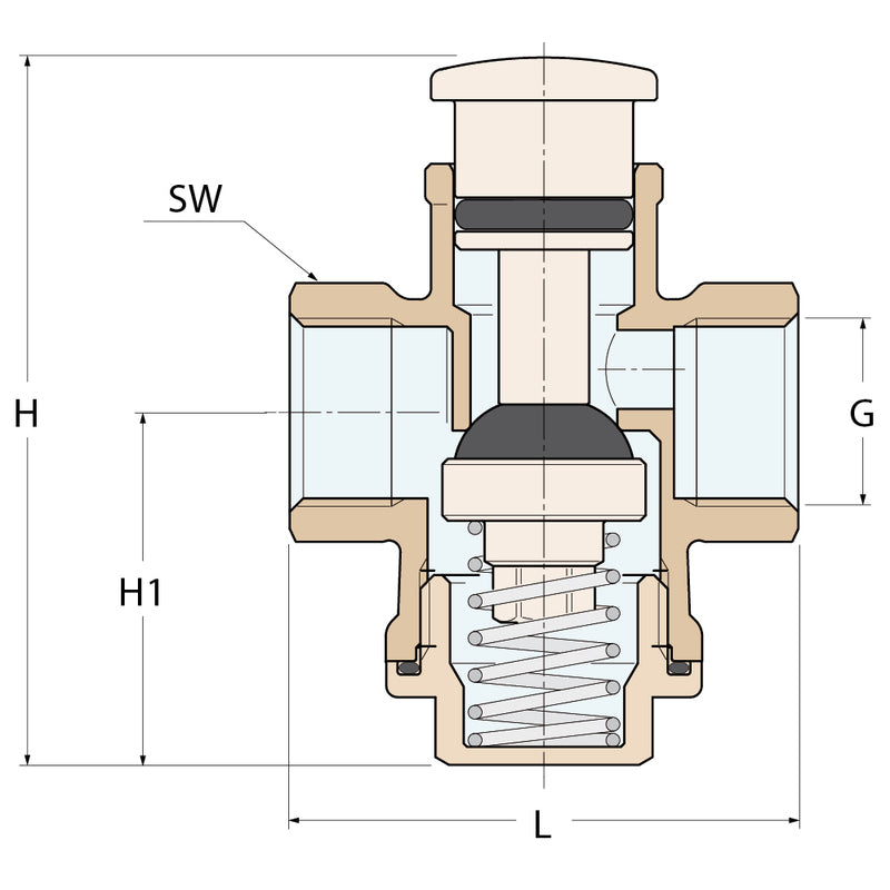 Guidi Druckknopfhahn - G 3/8''