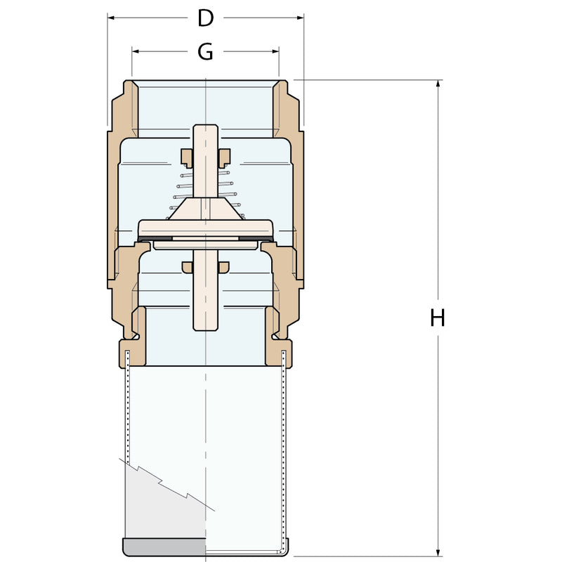 Guidi Federfußventil mit Edelstahlfilter - G 2''