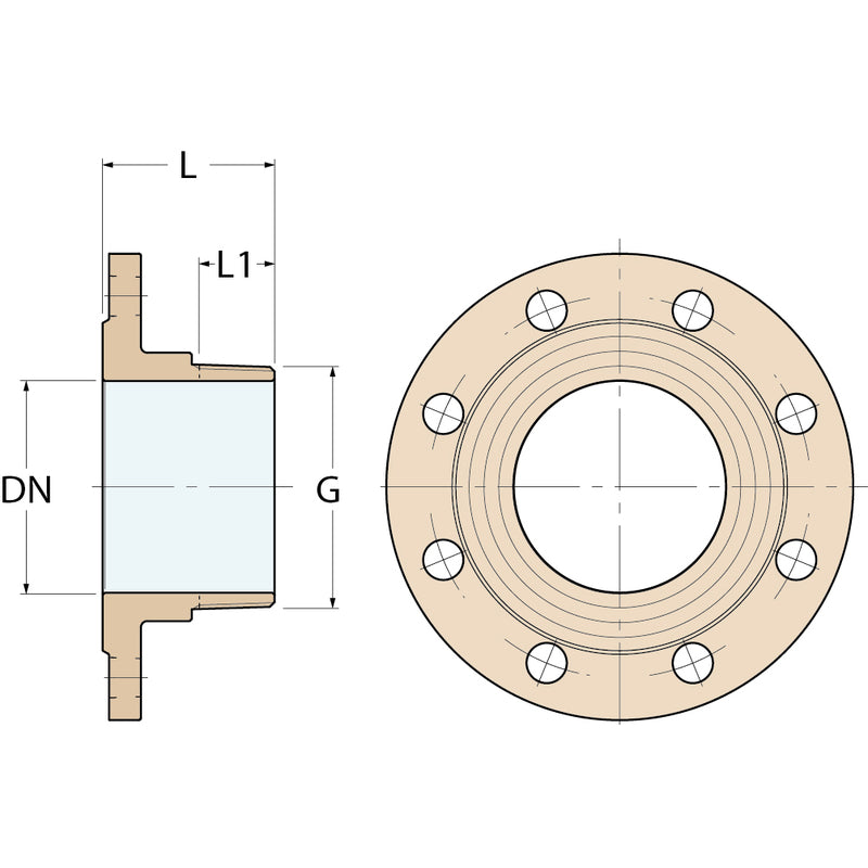 Guidi Flansch M - DN 150 G 6'' PN 6