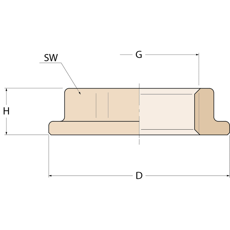 Guidi Flanschmutter - G 1''