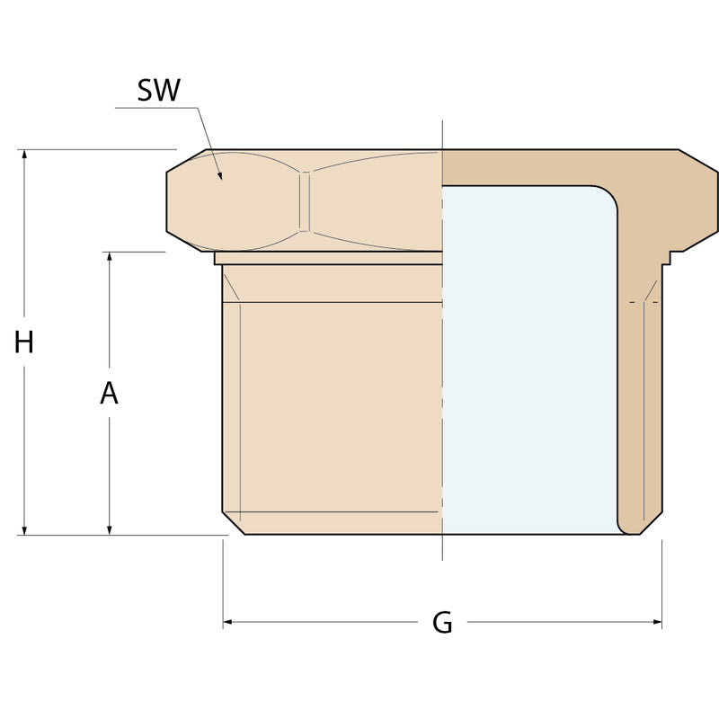 Guidi Gewindekappe M - G 3/8''