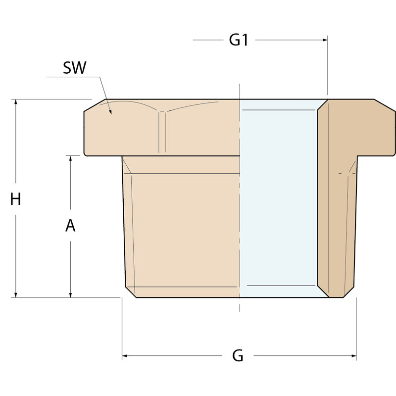 Guidi Reduzierhülse MF - G 2''1/2 auf 2''