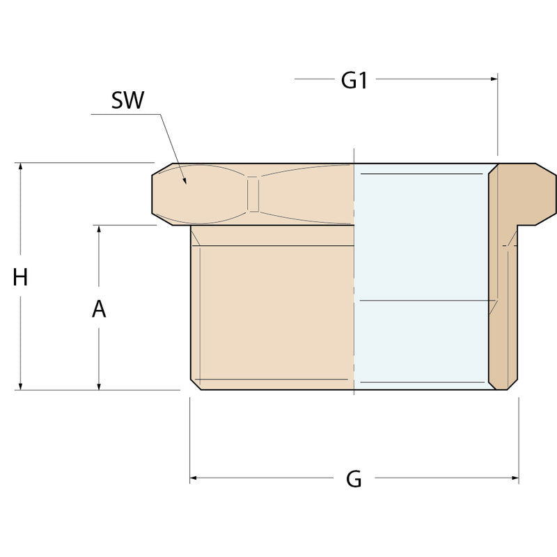 Guidi Reduzierhülse MF - G 2'' auf 1''