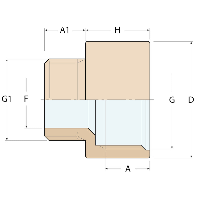 Guidi reduzierte Verlängerung MF-G 1/2'' auf 1/4''
