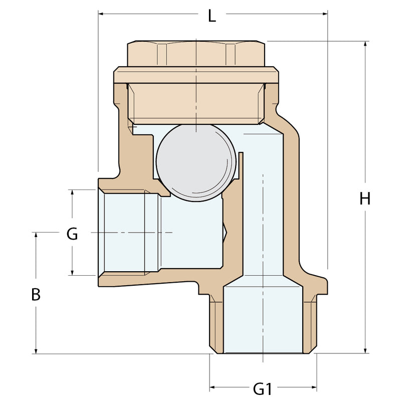 Guidi Siphon-Ventil - G 1/2''