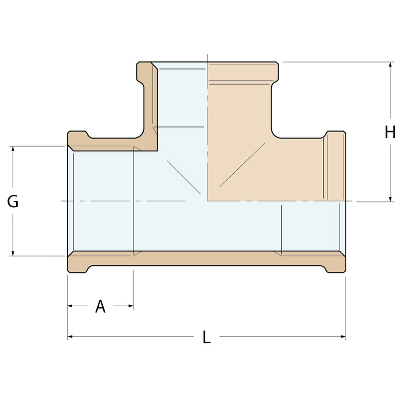 Guidi T-Stück FFF - G 2''