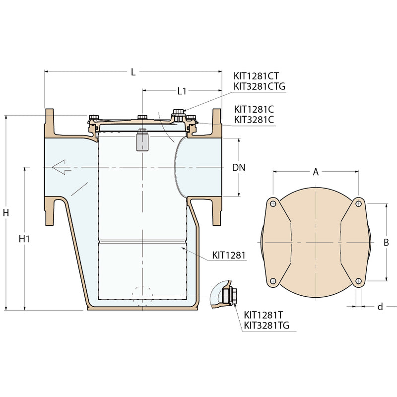 Guidi Wasserfilter - DN 80 PN 16