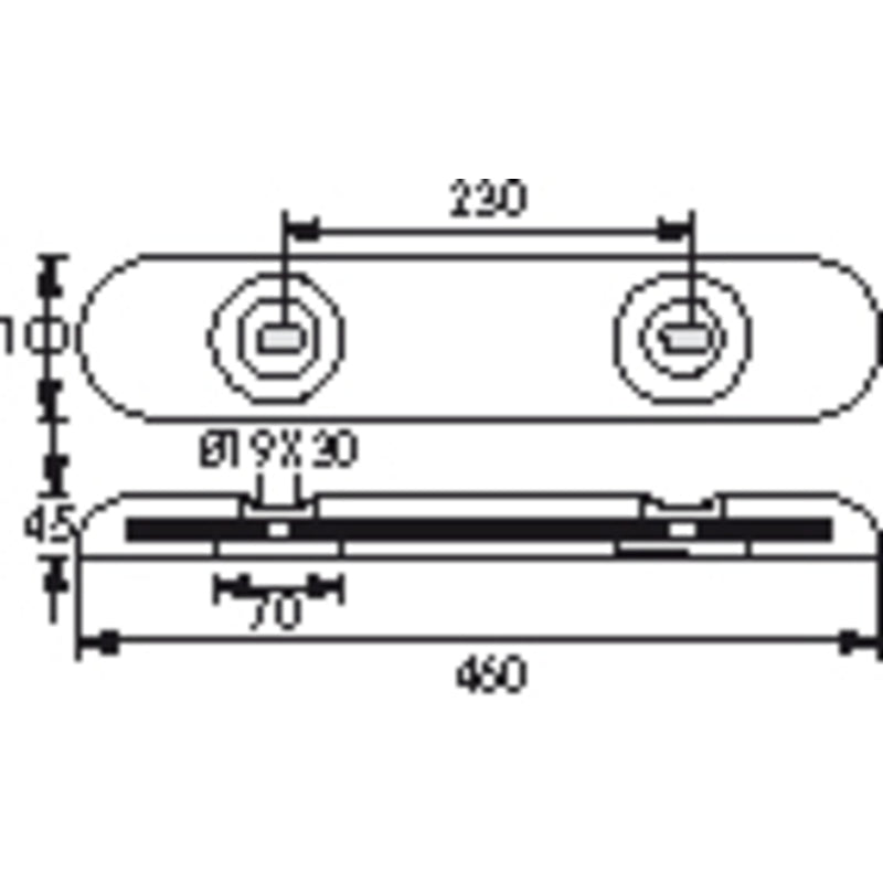 PLASTIMO BOLT ANODES 455X100X60 ALU