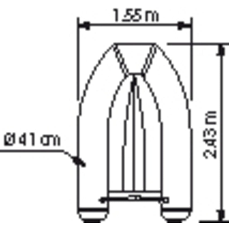 PLASTIMO Schlauchboot MX-240 FOLD RIB grau