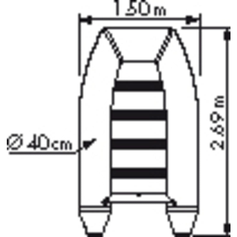 PLASTIMO Schlauchboot RAID II P270SH blau