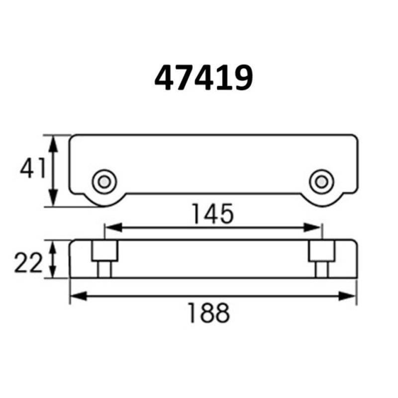 PLASTIMO VOLVO ANODE ZINK LOCHABSTAND 14.5 CM