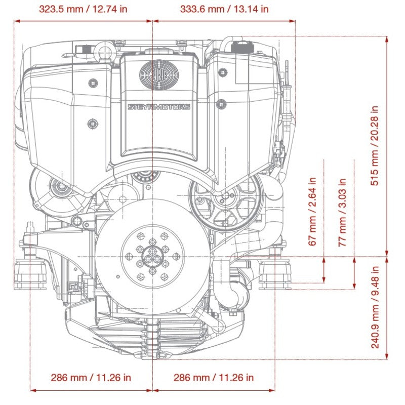 STEYR MARINE MOTOR SE156E34 113kW 3400U/min