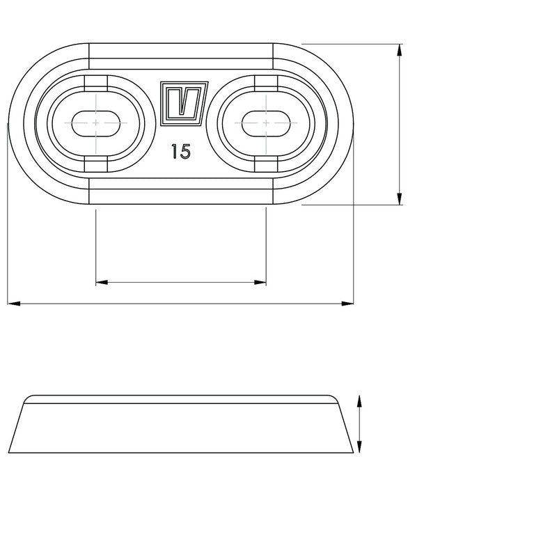 Vetus Rumpf-Anode Typ-15C