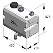 Vetus Schmutzwassertank 25 Ltr. Wandhängend