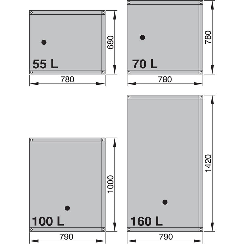Vetus Tank Schmutzwasser 160ltr [flexibel]