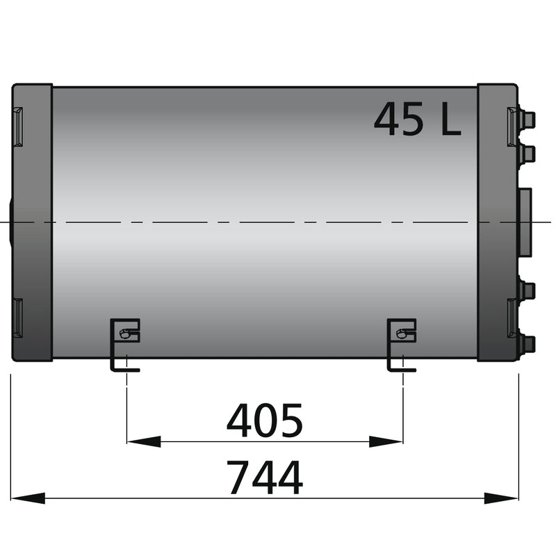 Vetus Warmwasserboiler 45 Ltr. doppelwandig