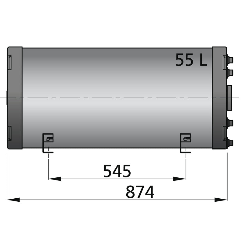 Vetus Warmwasserboiler 55 Ltr. doppelwandig