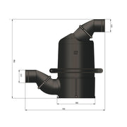 Vetus Wassersammler, schwarz, Ø 127mm