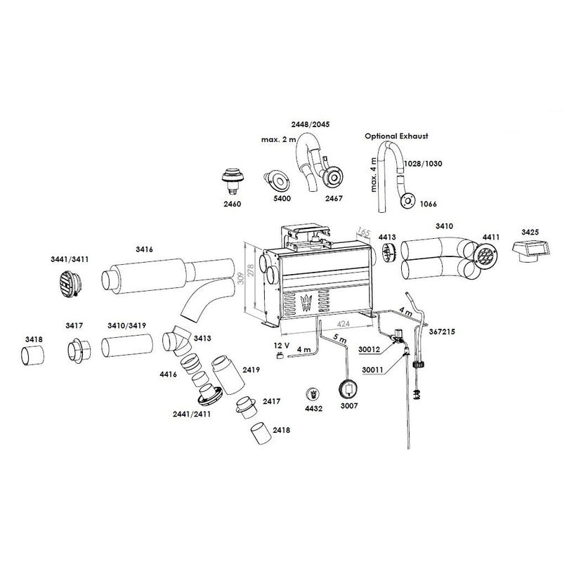 Wallas SPARTAN AIR Diesel-Heizung 1400-4500W