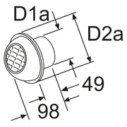 Webasto Ausstroemer D60, drehbar, Kunststoff